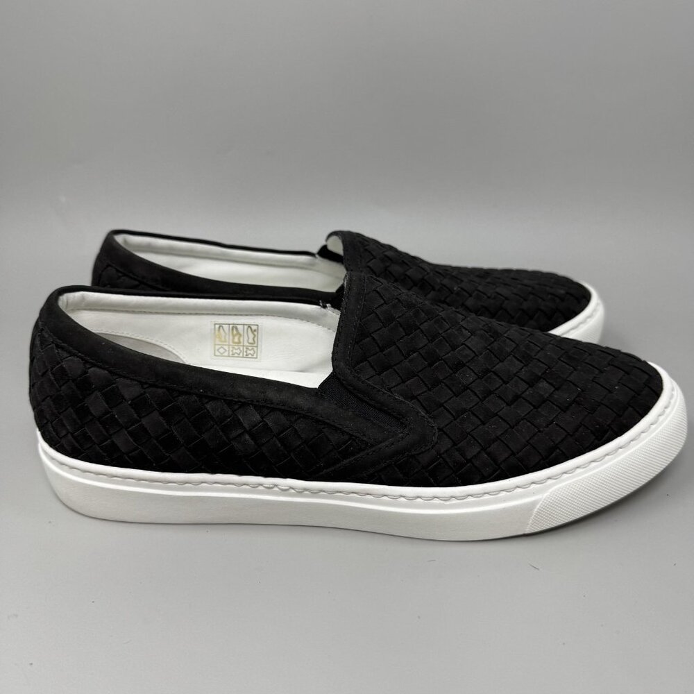 M. Gemi Shoes Mens Size 8.5 Woven Slip On Suede Made in Italy Casual Sneakers